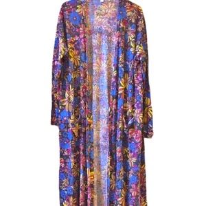 LuLaRoe Sarah Cardigan Floral Rainbow